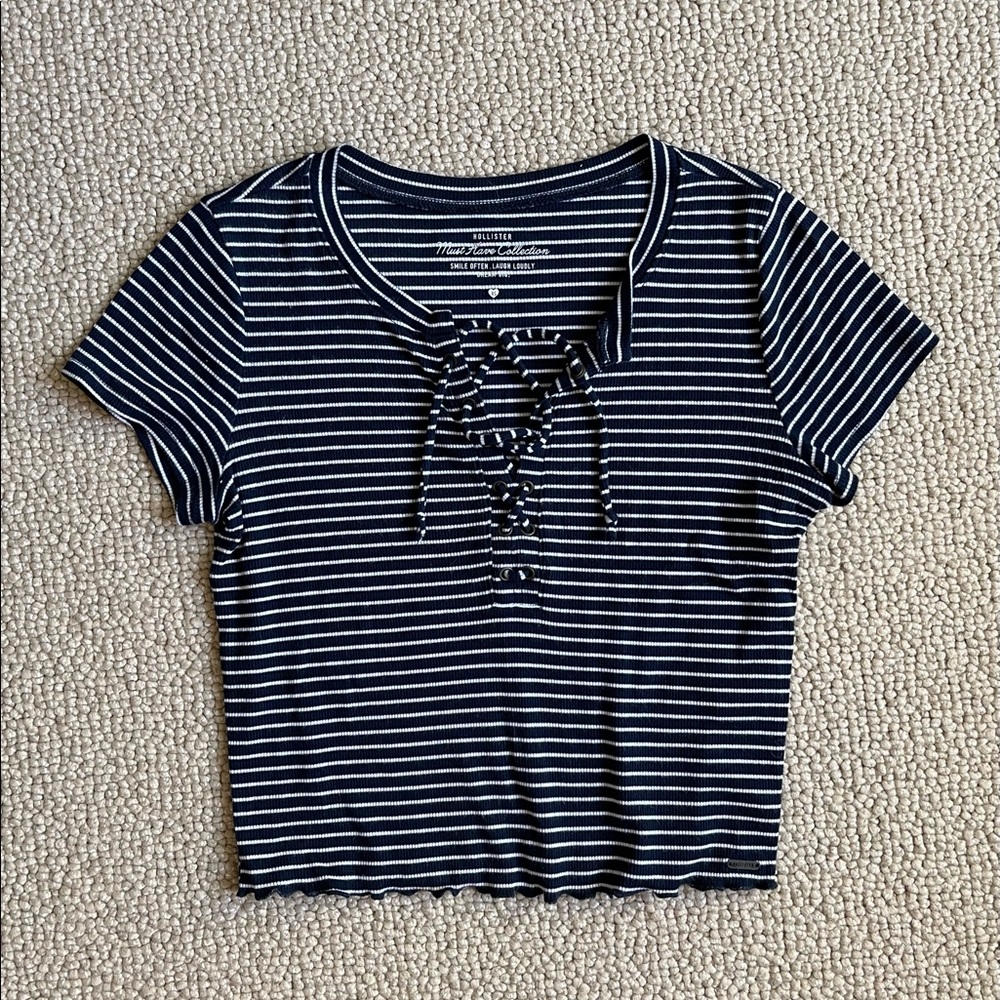 Hollister striped crop top in size XS